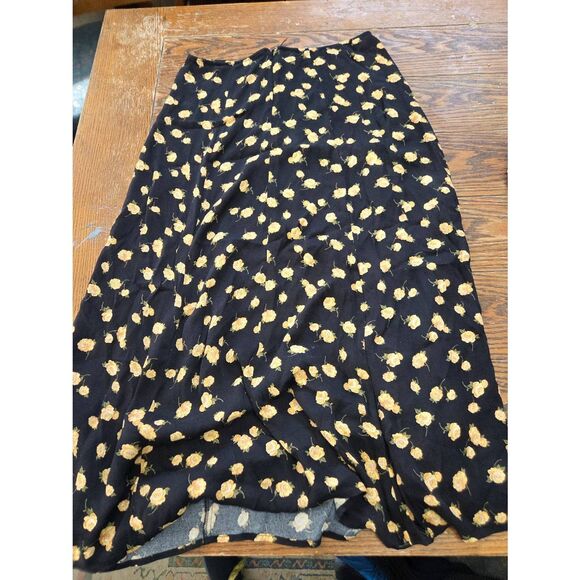 Reformation Zoe Midi Skirt Floral Fairy Grunge Slit Summer Crepe Boho Sz 10 - Picture 4 of 4